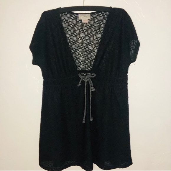 J. VALDI Black Sheer Beach/Pool Cover up - Picture 2 of 5